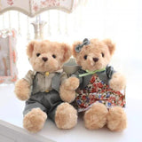 Nooer 30cm A Pair of Lover Plush Teddy Bear Toy Wedding Decoration Bear Dolls For Girls Valentine's Day Birthday Gift