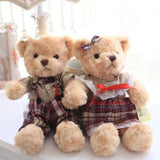 Nooer 30cm A Pair of Lover Plush Teddy Bear Toy Wedding Decoration Bear Dolls For Girls Valentine's Day Birthday Gift