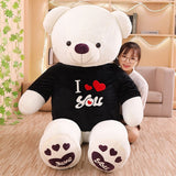 80cm/100cm Big Teddy Bear Plush Toys Stuffed Animals Plush Bear dressed  in clothes Lovers Toys Valentine Gifts Kids Girls Toy